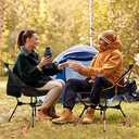 Sportneer Camping Chairs, Folding Chairs for Outside Adjustable Height Beach Chair for Adults Portable Camp Chairs Foldable Compact Backpacking Chair for Camping Hiking Picnic Outdoor (1, Black) (21"x21.5"x26.38")