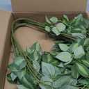 HyeFlora 5PCS Artificial Eucalyptus Leaves Stem Plants for Spring Decor, 32.7 inch Fake Leaves Greenery Branches Green Shrubs Silk Faux Foliage DIY Stems for Festival Home Kitchen Farmhouse(Green)