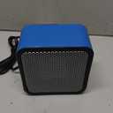 Amazon Basics Ceramic Portable Mini Space Heater for Office Desk, Fast Heating, Efficient, Indoor Use, 500W, With Tip-Over Protection, Lightweight 1.4 lbs, Blue, 5.9 x 3.2 x 6 inches