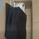 Toovip 50 Pack 5.25x3.25x8.25 Inch Small Black Kraft Paper Bags with Handles Bulk, Gift Wrap Bags for Favor Grocery Retail Party Birthday Shopping Business Goody Craft Merchandise Take Out Cub Sacks