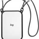 2 x Silicone Case for Canon Ivy 2 Mini Photo Printer with Neck Strap Lanyard, Anti-Scratch Slim Fit Lightweight Protective - Black