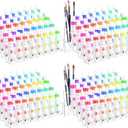 4 Pack Acrylic Paint Tube Organizer 160 Slots,5 Layers Watercolor Paint Tube Holder Organizer with,Clear Paint Organizer,Acrylic Paint Holder for Oil Paints,Watercolor Paints,Spray Paints