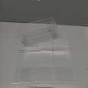 Albumgit Acrylic Display Risers, 8 Pieces Clear Rectangular Tabletop Display Stand for Amiibo Funko POP Figures, Collectibles Jewelry Food Cupcake Dessert Risers Shelf for Decoration and Organizer