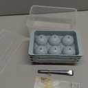 WIBIMEN Large Ice Cube Molds, Big Round Whiskey Ice Cube Trays for Freezer, Easy to Fill & Release, Whiskey Bourbon Cocktail(1.9In*6 Balls Blue/2 Pack)