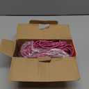 Dog Tie Out Cable for Camping - 50ft Dog Lead Dog Runner for Yard - Portable Trolley System for Large Small Dogs Outside (Pink)