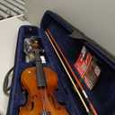 GKW 4/4 Students Beginner Acoustic Violin Kit  Matte Finish Solid Wood Violin Set with Ebony Fingerboard, Carbon Fiber Tailpiece, Triangle Case, Bow, and Rosin for Students and Professionals