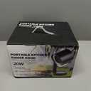 Portable Range Hood, Portable Kitchen Exhaust Fan with 3 Speeds, Desktop Range Hood with Telescoping Height, Low Noise, Large-Caliber Aluminum Filter &Oil Cup for Indoor BBQ/Hot Pot/RV (black)