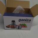 GANIZA Food Processors, Electric Food Chopper with Meat Grinder & Vegetable Chopper - 2 Bowls (8 Cup+8 Cup) with Powerful 450W Copper Motor - Includes 2 Sets of Bi-Level Blades for Fruits/Meat/Nuts (Black)