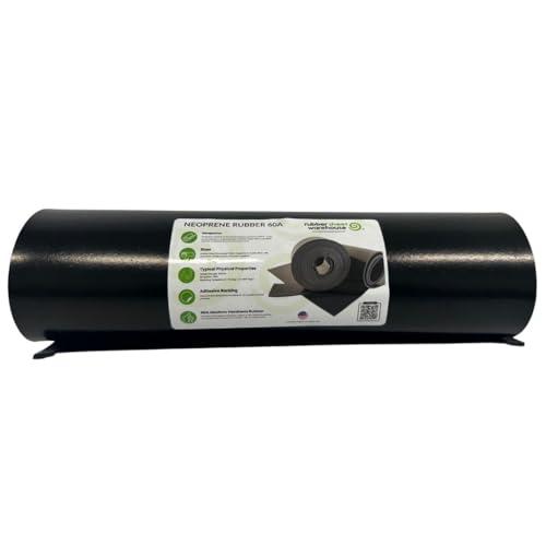 Rubber Sheet Warehouse .125" (1/8") Thick x 12" Wide x 36" inchs -Neoprene Rubber Sheet Commercial Grade 65A, Smooth Finish, Solid Rubber, Perfect for Weather Stripping, Gasket, Costume & DIY Projects