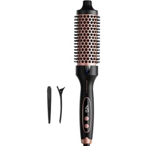 Wavytalk Blowout Boost Thermal Brush, 1.5 inch Heated Round Brush Curling Iron for Blowout Look, Dual Voltage, Ceramic Tourmaline, Ionic Technology, 5 Temperature Settings (Rose Pink)