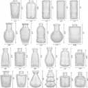 RUCKAE Small Clear Bud Vases Bulk 22 Pack Mini Flower Glass Vases for Centerpiece Table Wedding Decorations Home Decor Party