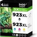 923XL (923e) Ink Cartridges Fit for HP OfficeJet Pro 8130e 8135e 8125e Printers Replacement for 923 e XL for HP923 8122e 8124 8124e 8125e 8130 8132e 8134e 8138e 8139e Black Cyan Magenta Yellow 4 Pack