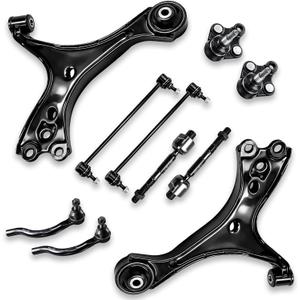 10Pcs Front Lower Control Arm Suspension Kit for Honda 2013-2015 Civic – Control Arm Tie Rods Sway Bar Link Replaces OE# K623123 K623124 K500234 K750604 K750605 ES800912 ES800913 EV800906