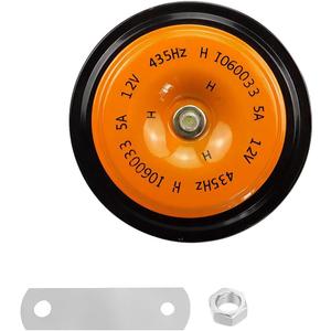 FALVFUN 115DB Car Super Loud Horns, 12V 10A High Tone Vehicle Air Electric Horn Replacement Kit, Waterproof Automotive Accessories, Universal for Trucks Motorcycles Sedans (Orange)
