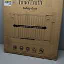 InnoTruth 29.6-39.1 in Wide Baby Gate for Stairs and Doorways, Brown