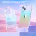 2 x FNTCASE for iPhone 14 Phone Case: iPhone 13 Clear Case | Military Grade Drop Protection Anti Yellowing Slim Cell Phone Cover - Rugged Shockproof Protective Bumper (D-Colorful)