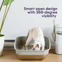 Litter Genie Platinum Stainless Steel Litter Box | Durable, Modern Design, 360 Visibility, Anti-Slip Pads