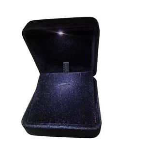 Pendant Necklace Box with LED Light Necklace Gift Box Velvet Jewelry Display