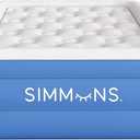 Simmons Rest Aire Mattress Air Bed with Side Built-in Pump and Soft Velveteen Topper: Twin