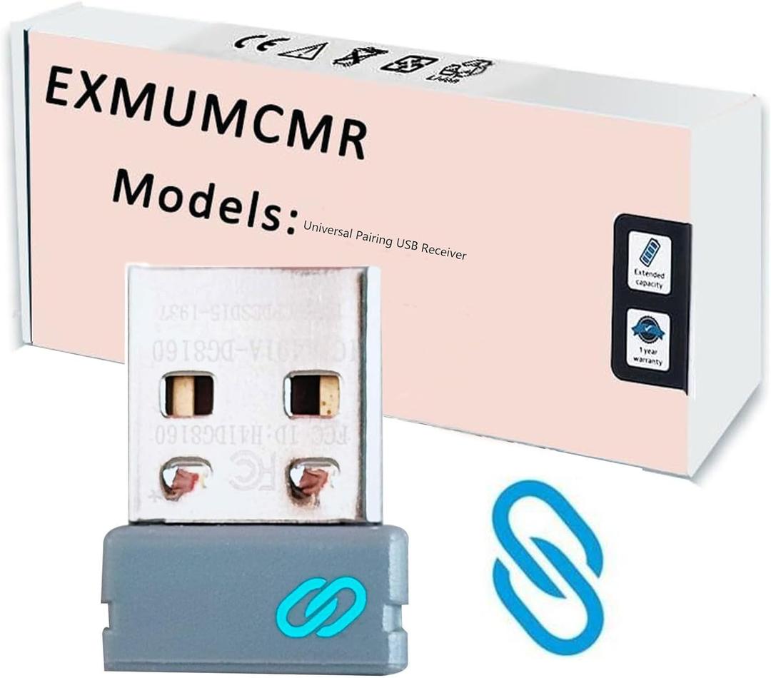 Universal Pairing USB Receiver Replacement for Dell Wireless Keyboard Mouse KM636 KM636P KM714 KM717 WM527 WM514 WM326 KB740 KB500 MS5120W MS5320W KM7321W Keyboard and Mouse