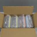 4 Pack Plastic Snack Containers with Lids, 2 Compartment Food Container for Kids Snack Box, Travel Bento Lunch Containers with forks for Fruits/Candies, Divided Food Storage Containers for School (Yellow)