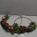 DRomance Christmas Wreaths Flameless Flickering Candle with Remote and Timer, 2 Pack Battery Operated LED Candle Christmas Wreaths Front Door Window Holiday Decor(17" x 15")