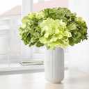 Hydrangea Artificial Flowers, 20 Pcs Green Hydrangea Artificial Flowers Bulk, Faux Hydrangea Flowers for Outdoor, Fake Silk Hydrangea Flowers with Stems for Wedding Decoration Decor