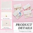 Abbylike 18 Pcs Small Velvet Jewelry Pouch for Travel 4 x 4 Inch Mini Clear Jewelry Bags Traveling PU Leather Velvet Organizer Bags (White)