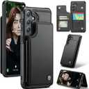 Bemal for Samsung Galaxy S25 Wallet Case with Card Holder, RFID Blocking, Shockproof Leather Kickstand for Men and Women, Durable Protective Phone Cover for 6.2", Black
