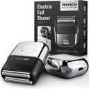 Electric Foil Shaver for Men - Mini Electric Razor for Face Shaving with 3 Floating Blades, USB-C Fast Charging Rechargeable Travel Razor, IPX7 Waterproof Wet Dry, LED Display, Travel Lock