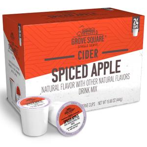 Grove Square Cider Single Serve Cups, Spiced Apple, 24 Count (Pack of 1) (EXP 10/06/26)