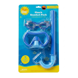 Shark Snorkel Pack 3 Pieces. Age 3+ Blue