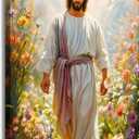 LWJARTFY Jesus Wall Art Christian Canvas Poster Print (Canvas, 12x16in)