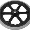 CHICIRIS Wheelchair Wheel, 6001 Bearing,PU 14 Inch Explosion Proof No Inflation Low Noise Design, Textured Non Slip All Road Surfaces, for Wheelchairs Walkers Mobility Aids Replacement