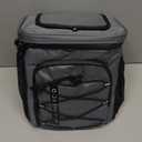 Golf Cart Cooler Bag Insulated - 12-Can Leakproof Soft Cooler Bag with Hook-and-Loop Lid, Waterproof Zippers, and Multi-Pockets for Accessories; Fits on Golf Push Cart (Gray)