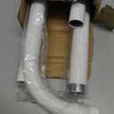 TVWOO White Wrap Around Curtain Rods 28 to 48 Inch:Blackout Adjustable Window Curtain Rod,Room Darkening Heavy Duty Curved French Metal Single Drapery Rods for Bedroom Kitchen Easy Install, Pure White