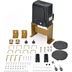 CO-Z APP Smart Automatic Sliding Gate Opener, 280W Electric Gate Opener for Doors up to 1400lb 40ft, Driveway Home Garden Gate Opening System, Gate Complete Kit with Remote Control & IR Sensor