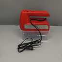 5-Speed Electric Hand Mixer, 800W Handheld Mixer with Turbo for Baking & Cooking, Kitchen Food Mixer with Storage Case & 6 Stainless Steel Attachments (2 Beaters, 2 Dough Hooks, 2 Whisks)-Red