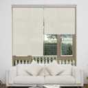 AOSKY Cordless Roller Shades for Windows Light Filtering Shades with 5% Openness Solar Screen Semi Sheer Roller Blinds UV Protection for Office and Home. Easy to Install 28" W x 72" H (Beige)