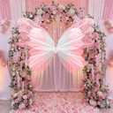 SmoothNovelty 47 Inch Giant Butterfly Party Decoration Large Mariposas Grandes para Decor Big 3D Silk Butterfly Backdrop for Birthday Party Wedding Photo Booth(Pink, Gradient Style)
