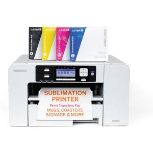 Sawgrass SG500 Sublimation Printer Bundle with Anti-Clog Technology | Only Printer Designed Exclusively for Sublimation | Includes 31mL SubliJet UHD Inks & TruePix Paper | Wi-Fi