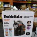 SYINTAO Slushie Machine No Ice Needed, 2-in-1 Frozen Drink & Soft Serve Ice Cream Maker, Self-Chilling Slushy Maker with 5 Presets, LED Display & Auto Clean for Home & Party (Black)