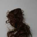 CJL HAIR 14" Short Ponytail Hair Extension Wrap Around Pony Tail Clip in Curly Wavy Synthetic Fake Hairpiece for Women Ash Medium Brown/Ash Blonde