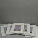 HappyHapi 8x10 Picture Frame Set of 6, 8x10 White Picture Frame Display Pictures 5x7 with Mat or 8x10 Without Mat. Wall Hanging Photo Frame or Tabletop Display Gallery Frame (White)