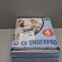 Utopia Bedding Washable Underpads 34" x 36" (Pack of 4), Waterproof Reusable Heavy Absorbency Incontinence Bed Pads for Adults, Kids, Elderly and Pets, Bedwetting Pads for Sofa and Couch (Blue)