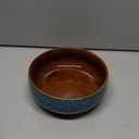 Blue Ceramic Decorative Bowl, Rustic Oval Display Dish for Dining Table Centerpiece, Entryway Key Dish, Trinket or Fruit Serving, Porcelain Home Dcor Bowl