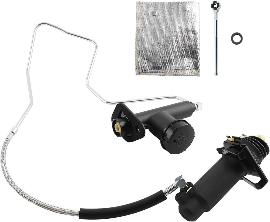 maXpeedingrods CC649005 Pre-Filled Clutch Master Cylinder and Slave Cylinder Assembly for Ford F350, F250 HD, F Super Duty, F59 1993-1997, 136.65513 (V8 7.3L 7.5L Only)