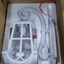 LONEDRUID Dusk to Dawn Sensor Outdoor Porch Light White Exterior Wall Lantern Modern Outside Sconce Lighting Fixtures Waterproof Wall Mount Lamp for House Garage Patio Entryway