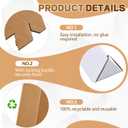 Tatuo 50 Pcs Triangle Mailing Shipping Tubes 18.25" L x 2" w x 2" h Oyster White Corrugated Cardboard Box Poster Tube for Protecting, Shipping, Mailing and Storage of Artwork, Crafts, Long Art Holder