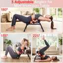 Mini Inversion Table with Back Massage Roller, Back Stretching Machine for Back Pain Relief, Easy to Assemble & 297LBS Weight Capacity, Spinal Decompression Table for Home Gym